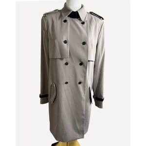 FRONTROW Berlin Edition Trench Coat Khaki Beige Double Breasted Womens Medium